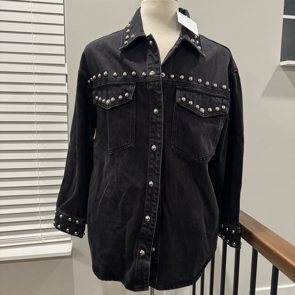 PISTOLA Studded Denim Jacket with TAGS